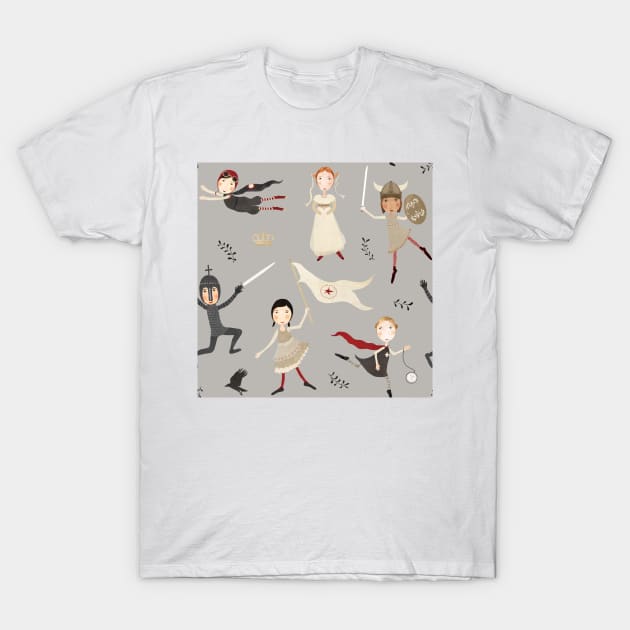 Heroes of History T-Shirt by katherinequinnillustration